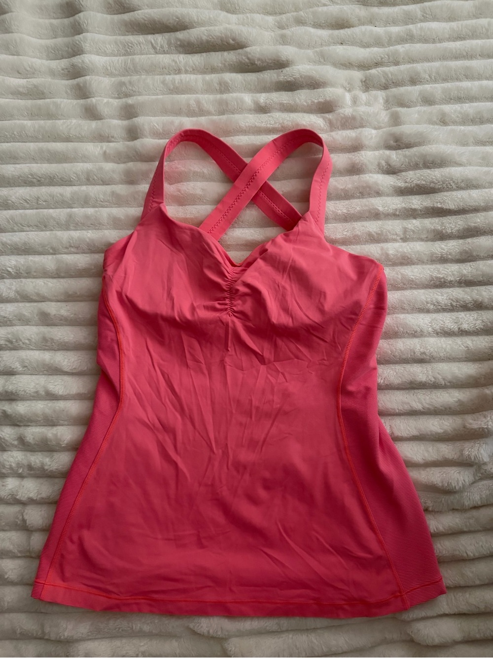 lululemon athletica Coral Pink Cross-Back Tank